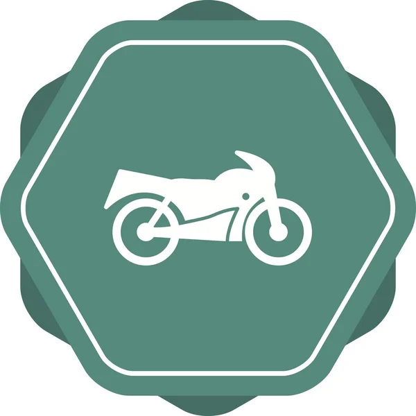Único Vetor Bicicleta Glyph Icon — Vetor de Stock