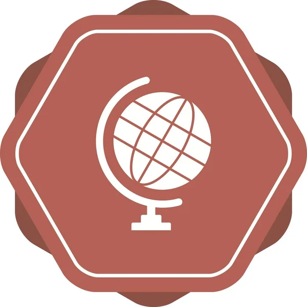 Einzigartiges Globe Vector Glyph Icon — Stockvektor