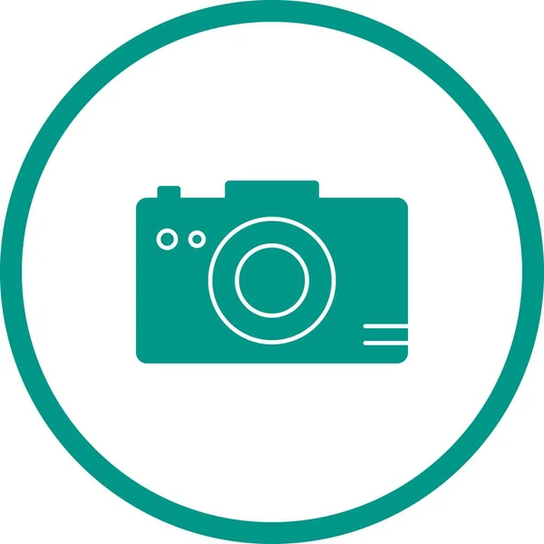 Fotografía Única Cámara Vector Glyph Icon — Vector de stock