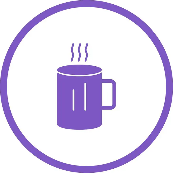Unikátní Horký Kávový Vektor Glyph Ikona — Stockový vektor