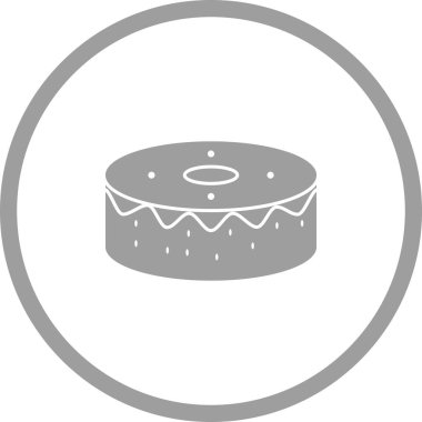 Eşsiz Doğumgünü Pasta Vektörü Kabartma Simgesi