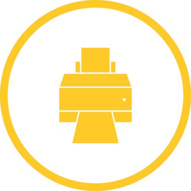 Eşsiz Yazıcı Vektör Kabartma Simgesi