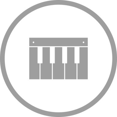 Eşsiz Piyano Vektörü Kabartma Simgesi