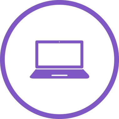 Eşsiz Laptop Glyph Vektör Simgesi