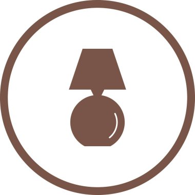 Benzersiz Tablo Lambası Kabartma Vektör Simgesi