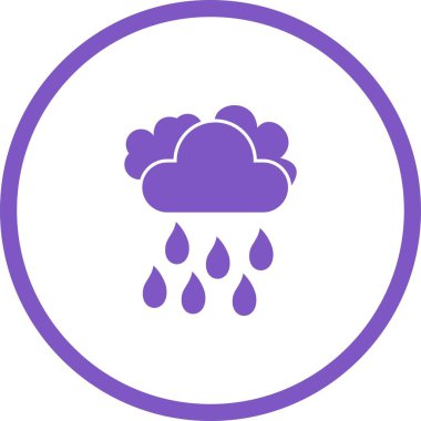 Eşsiz Bulutlu Hava Kabartma Vektörü Simgesi