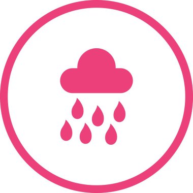 Eşsiz Yağmurlu Vektör Kabartma Simgesi