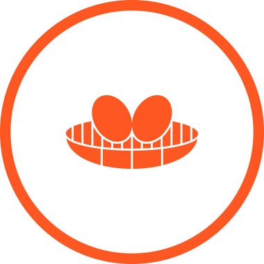 Eşsiz kuşlar yuva Vektör Kabartma Simgesi