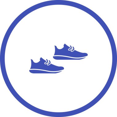 Eşsiz Koşucu Ayakkabıları Vektör Kabartma Simgesi