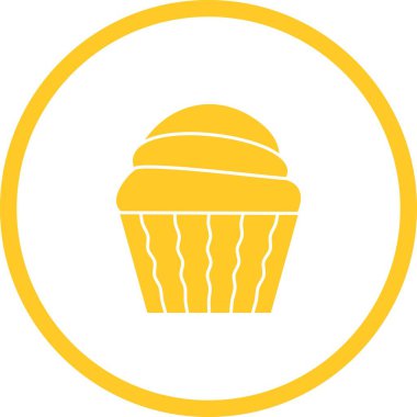 Benzersiz Krem Vektör Kabartma Simgesi