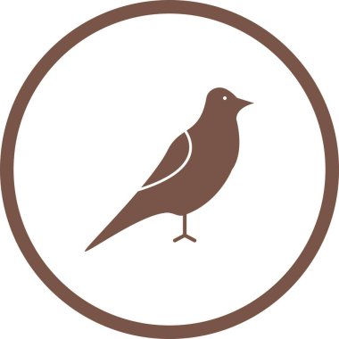 Eşsiz Kuş Vektörü Kabartma Simgesi