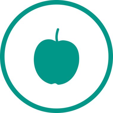 Eşsiz Elma Vektörü Kabartma Simgesi