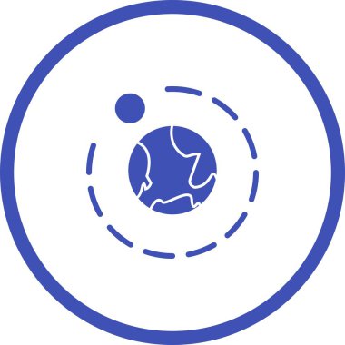 Dünya yörüngesindeki Eşsiz Aylar Vektör Simgesi Simgesi