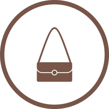 Benzersiz Omuz Torbası Vektör Kabartma Simgesi