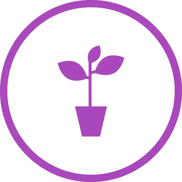 Unique Plant Vector Glyph Icon — Stock Vector