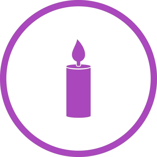 Einzigartiges Candle Glyph Vector Icon — Stockvektor