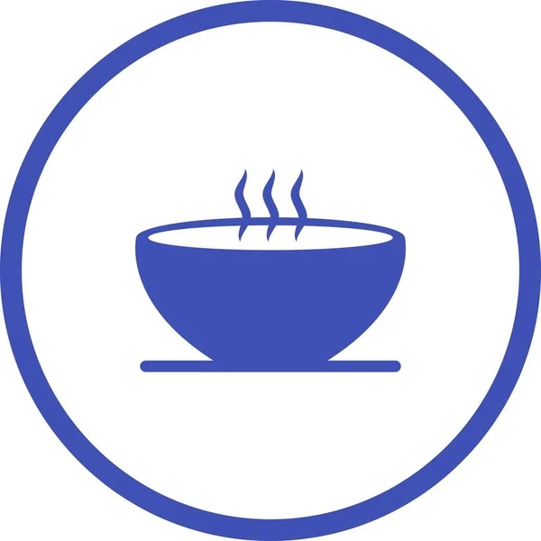 Único Hot Soup Vector Glyph Icon — Vetor de Stock