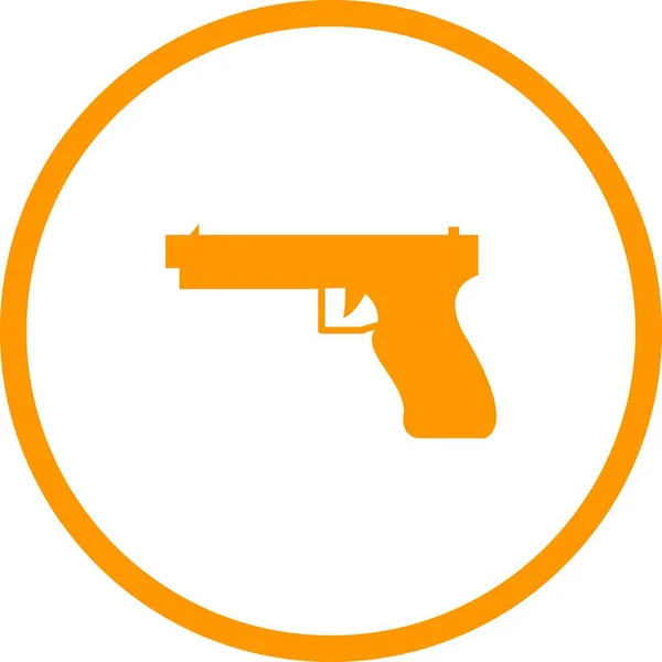 Glyphe Vectoriel Arme Unique — Image vectorielle