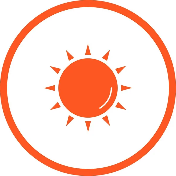 Unique Sun Vector Glyph Icon — Stock Vector