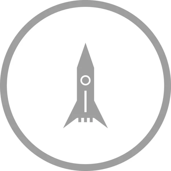 Unico Space Shuttle Vector Glyph Icona — Vettoriale Stock