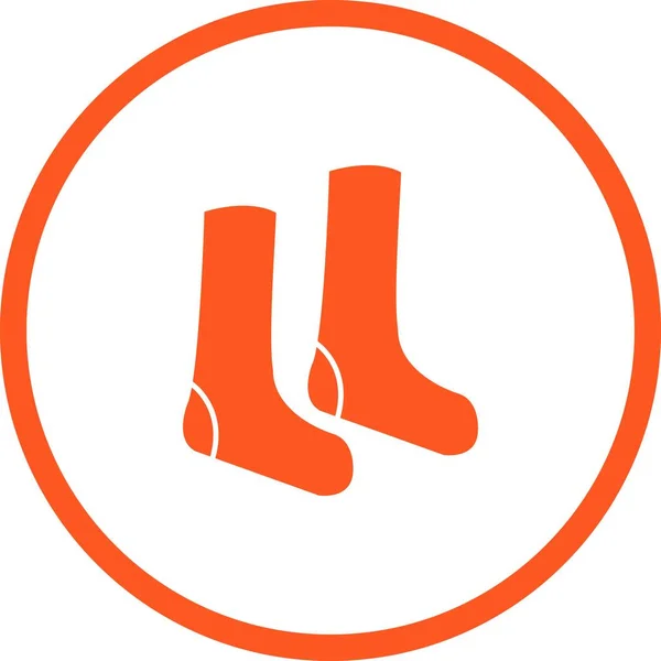 Einzigartige Socken Vector Glyph Icon — Stockvektor