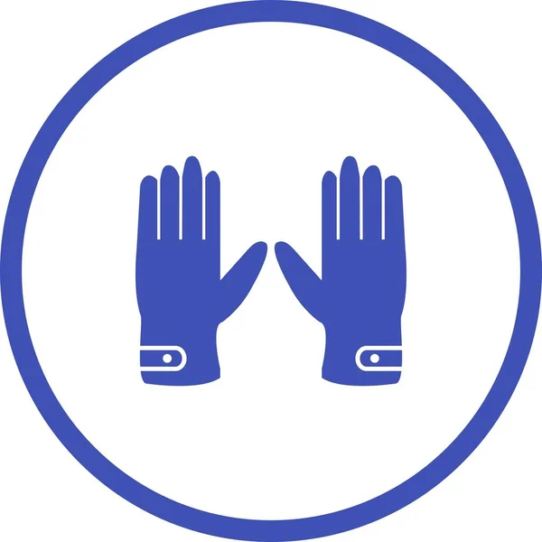 Einzigartige Lederhandschuhe Vector Glyph Icon — Stockvektor