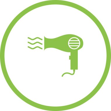 Eşsiz Saç Kurutma Vektörü Kabartma Simgesi