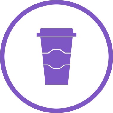 Eşsiz Kahve Camın Vektörü Kabartma Simgesi