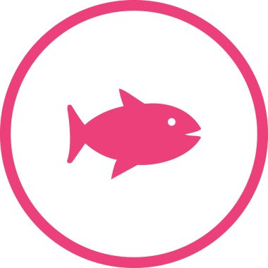 Benzersiz Balık Vektörü Kabartma Simgesi