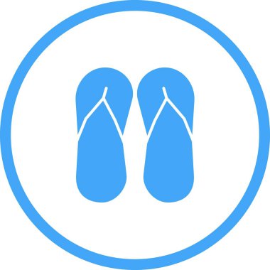 Benzersiz Sandal Vektör Kabartma Simgesi