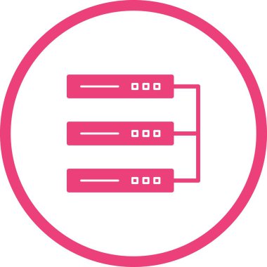 Eşsiz Veri Merkezi Vektör Kabartma Simgesi