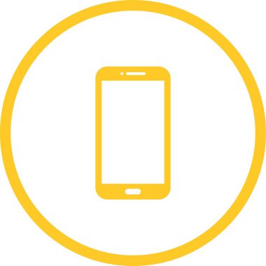 Benzersiz Mobil Vektör Kabartma Simgesi