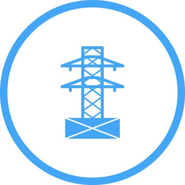 Eşsiz Elektrik Kulesi Vektör Kabartma Simgesi