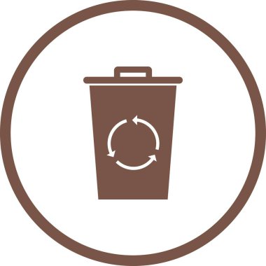 Eşsiz Geri Dönüşüm Kutusu Vektör Kabartma Simgesi