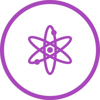 Eşsiz Atom Vektörü Kabartma Simgesi