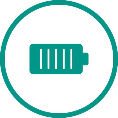 Benzersiz Batarya Vektörü Kabartma Simgesi