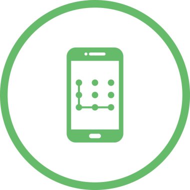 Benzersiz Desen Kilit Vektör Kabartma Simgesi