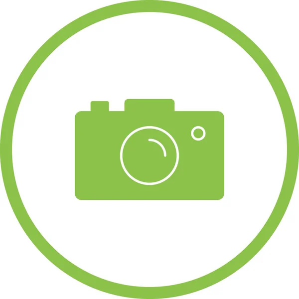 Unico Videocamera Vettore Glyph Icona — Vettoriale Stock