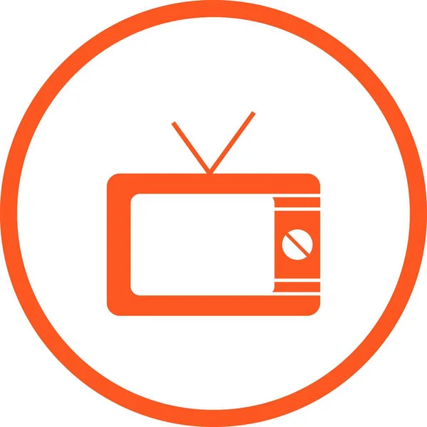 Unique Television Vector Glyph Icon — Stock Vector