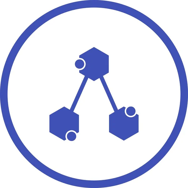 Icono Glifo Vectorial Estructura Química Única — Archivo Imágenes Vectoriales