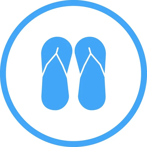 Einzigartiges Sandal Vector Glyph Icon — Stockvektor