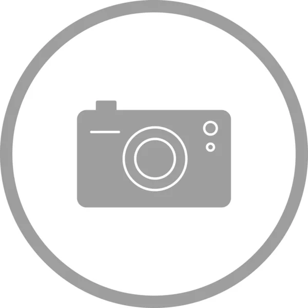 Einzigartiges Kamera Vektor Glyphen Symbol — Stockvektor
