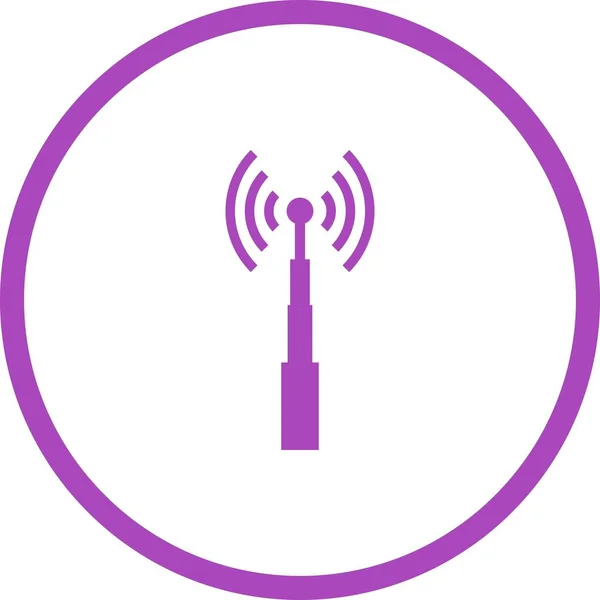 Einzigartiges Telecom Tower Vector Glyph Icon — Stockvektor