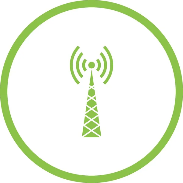 Unieke Telecom Tower Vector Glyph Icon — Stockvector