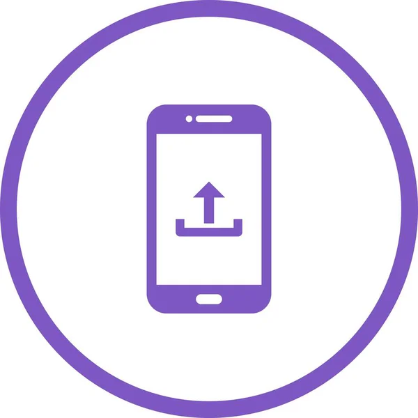 Unique Upload Phone Vector Glyph Icon — Stock Vector