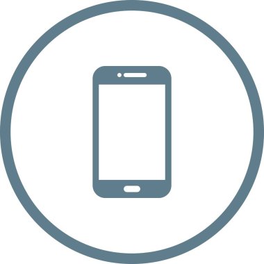 Benzersiz Cep Telefonu Vektörü Kabartma Simgesi
