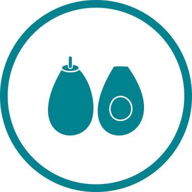 Benzersiz avokado vektör kabartma simgesi