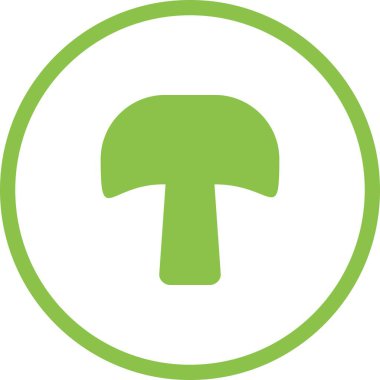 Benzersiz Mantar Vektör Kabartma Simgesi