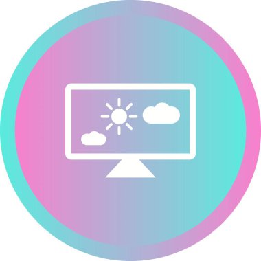 Haber Vektörü Kabartma Simgesinde Eşsiz Hava Durumu