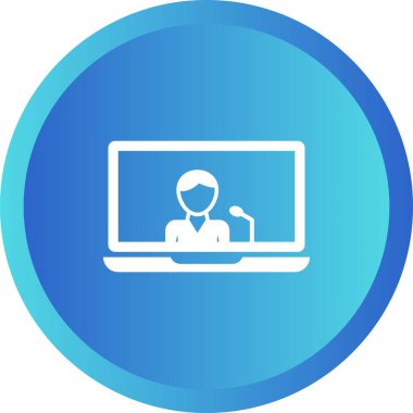 nique Çevrimiçi Haber Vektörü Kabartma Simgesi